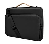 NIMOSA Borsa per computer portatile da 15,6 pollici, con protezione Full-Air Cushion impermeabile, borsa da lavoro, con tracolla, ventiquattrore da uomo, chiusura in metallo, cerniera YKK, compatibile