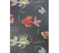 Nina Campbell Carta da parati Aquarium - Black