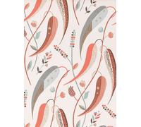 Nina Campbell Carta da parati Colbert - Coral/ Aqua
