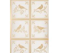 Nina Campbell Carta da parati Fortoiseau - Ivory/ Gold