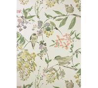 Nina Campbell Carta da parati Penglai - Coral/ Lavender/ Green