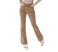Nina Carter J221 Pantaloni donna a vita alta bootcut stretch in velluto a coste vellutato stile vintage a zampa cordjeans, S