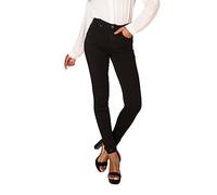 Nina Carter P106 Jeans da donna, slim fit, push-up, skinny, a vita media, Nero (P106), XL szczupły