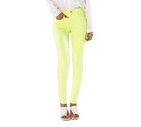 Nina Carter P106 Jeans da donna, slim fit, push-up, skinny, a vita media, Verde neon (P106-11), M szczupły