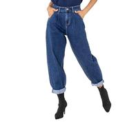 Nina Carter YY303 Jeans da donna a vita alta, taglio largo, stile vintage, Blu scuro (Yy303-9), XL