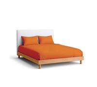 Nina Home Completo Lenzuola in Puro Cotone, Set Biancheria da Letto Premium Quality Made in Italy, con Federe 50x80cm (Zucca, Singolo, Tinta Unita)