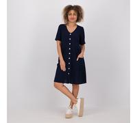 Nina Leonard Abito corto chemisier con scollo a V