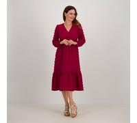 Nina Leonard Abito midi a maniche lunghe