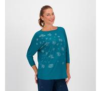 Nina Leonard Blusa con scollo a barca e borchie