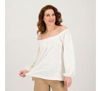 Nina Leonard Blusa fantasia floreale a maniche lunghe