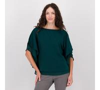 Nina Leonard Maglia in chiffon e raso con maniche a kimono