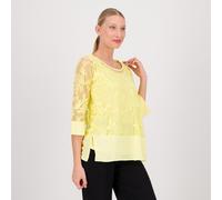 Nina Leonard Maglia linea a scatola in tulle ricamato