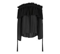 Nina Ricci, ,Blouses & Shirts ,Donna ,Nero ,S Top in Seta con Scollo a Barca e Fiocco