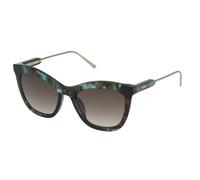 Nina Ricci Donna SNR300 863 Occhiali da sole Acetato Marrone Marrone Cat Eye Normale Sfumato