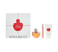 Nina Ricci Nina 3 Pc Set: EDT 80ml Rollerball 10ml Body Lotion 75ml Women