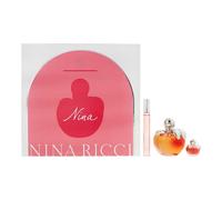 Nina Ricci Nina 3 Piece Gift Set: EDT 80ml - Rollerball 10ml - EDT 4ml For Women