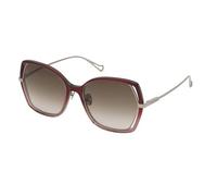 Nina Ricci SNR361, Occhiali Donna, SHINY RED GRAD.LIGHT PINK, 57