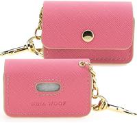 NINA WOOF - Porta Sacchetti di Escrementi per Cani - Versatile Porta Sacchetti di Escrementi in Pelle Vegana per Rifiuti Animali, Rifiuti, Sabbia per Animali (Rosa)