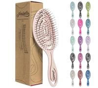 Ninabella Spazzola Districante per Capelli - Scioglinodi e a Spirale per Donna e Uomo - Spazzola per Capelli Ricci Lisci e Bagnati - Ergonomica e Delicata - Oro Rosa