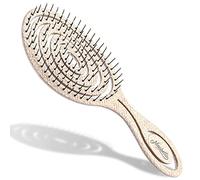Ninabella Spazzola Districante per Capelli - Spazzola Capelli Bagnati Mossi Ricci - Anti Rottura e Sciogli Nodi per Extension Donna - Design a Spirale Ergonomico - Crema