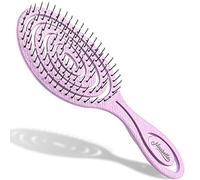 Ninabella Spazzola Districante per Capelli - Spazzola Capelli Bagnati Mossi Ricci - Anti Rottura e Sciogli Nodi per Extension Donna - Design a Spirale Ergonomico - Lilla