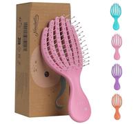 Ninabella Spazzola Districante per Capelli - Spazzola Scioglinodi per Bambini - Spazzola Capelli Ricci Lisci e Mossi - per Capelli Sottili Fini Fragili e Bagnati - Polipo Rosa