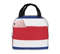 Ninainaid Borsa per il pranzo con stampa bandiera del Costa Rica a prova di perdite, semplice e grande, isolata, può mantenere caldo e freddo, adatta per lavoro, picnic e viaggi.