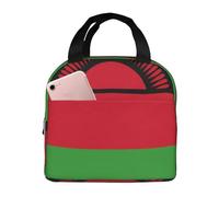 Ninainaid Borsa per il pranzo con stampa bandiera del Malawi, a prova di perdite, semplice e grande, isolata, può mantenere caldo e freddo, adatta per lavoro, picnic e viaggi.