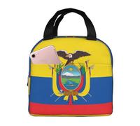 Ninainaid Borsa per il pranzo con stampa bandiera dell'Ecuador a prova di perdite, semplice e grande, isolata, può mantenere caldo e freddo, adatta per lavoro, picnic e viaggi.