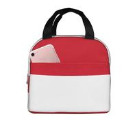 Ninainaid Borsa per il pranzo con stampa bandiera di Monaco a prova di perdite, semplice e grande, isolata, può mantenere caldo e freddo, adatta per lavoro, picnic e viaggi.