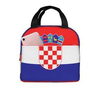 Ninainaid Borsa per il pranzo con stampa della bandiera della Repubblica di Croazia a prova di perdite, semplice e grande, isolata, può mantenere caldo e freddo, adatta per lavoro, picnic e viaggi.