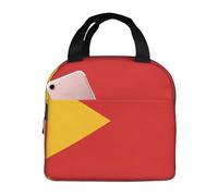 Ninainaid Borsa per il pranzo con stampa della bandiera di Timor Est a prova di perdite, semplice e grande, isolata, può mantenere caldo e freddo, adatta per lavoro, picnic e viaggi.
