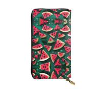 Ninainaid Dream Watermelon Printing Leather Long Clutch Wallet Large Outdoor Wallet Portable e pratico, adatto sia per uomini che per donne.