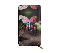 Ninainaid Portafoglio lungo in pelle con stampa di insetti strani, grande portafoglio da esterno portatile e pratico, adatto sia per uomini che per donne.