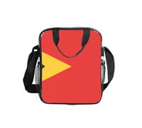 Ninainaid Repubblica Democratica di Timor Est Borsa per il pranzo trasparente con stampa, scatola trasparente per alimenti con tasche laterali e tracolla, per lavoro, scuola, viaggi