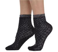 NinaRay Calzini Donna Eleganti Coprenti a Rete - Corti, Sexy, Moda - Gambetti Made Green in Italy