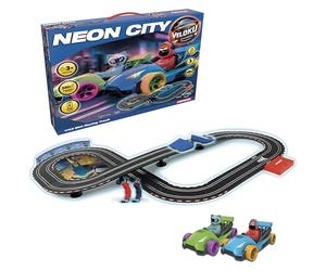 Ninco - Circuito Velokú Racers | 380 cm con 2 Veicoli Turbo LED e Felina | Design Sicuro e Creativo per bambini | Gioco educativo dai 3 anni in su (91021)
