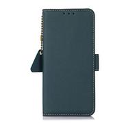 nincyee Custodia a portafoglio in vera pelle per OnePlus Nord CE4 5G, modello classico litchi Premium in vera pelle bovina, custodia a portafoglio antiurto Business RFID antifurto, con slot per schede