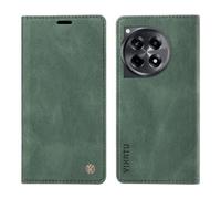 nincyee Custodia a portafoglio per OnePlus 12R 5G, motivo litchi sensazione di pelle tinta unita Premium PU Custodia a portafoglio in pelle PU fibbia laterale forte chiusura magnetica copertura