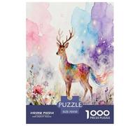 Nine-Colored Deer, Puzzle Da 1000 Pezzi, Attività Creativa E Rilassante, Perfetta Per Momenti Di Tranquillità, Adatto Dai 14 Anni, Painted Style Animal, 70x50cm/1000pcs