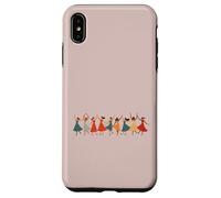 Nine Ladies Dancing - Stencil da ritaglio, stile retrò, 6 Custodia per iPhone XS Max