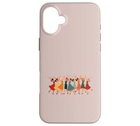 Nine Ladies Dancing - Stencil da ritaglio, stile retrò, 7 Custodia per iPhone 16 Plus