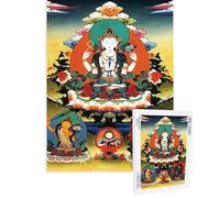 Nine Looms - Puzzle per adulti, 1000 pezzi, Thangka tibetano buddista tre protettori. Ultimate Family Challenge, perfetto per le notti pezzi di gioco si adattano perfettamente (1000 pezzi)