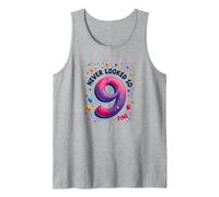 Nine Never Looked So Fine - Regalo di Compleanno per 9 Anni Canotta, Uomo, Grigio Melange, XL
