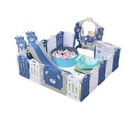 Nine point nine Box Bambini, Recinto per Bambini, Box Neonato con Materassino Grande Interni ed Esterni, Infantile Centro Attività Parco Giochi con Schiuma Anticollisione (B 20+2)