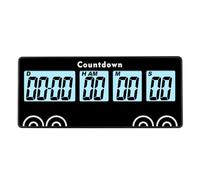 NInE-ROnG 9999 giorni timer conto alla rovescia con magnete riutilizzabile sveglia digitale forte promemoria da comodino,timer da cucina conto alla rovescia per promemoria eventi(nero)
