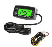 NInE-ROnG Tachimetro LCD retroilluminato Olio motore Termometro acqua Display digitale Batteria sostituibile per Moto ATV Barca Marine Compressore Pulitori (TS002)