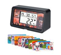 NInE-ROnG Timer digitale retroilluminato per conto alla rovescia da 9.999 giorni Grande display LCD Conto alla rovescia per pensionamento Laurea Natale Halloween Coppa del Mondo e altre scene (BK)
