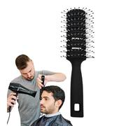 Nine-Row Rib Comb - Curved Vented Brush, Anti-Static Hairbrush | Ergonomic Handle Massage Comb, Designed For Wet, Dry, And Curly Hair, Ribbed Structure For Effective Scalp Massage Gentle Detangling
