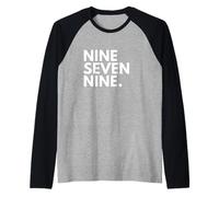 Nine Seven Nine Codice Area 979 College Station TX Texas Stati Uniti d'America Maglia con Maniche Raglan